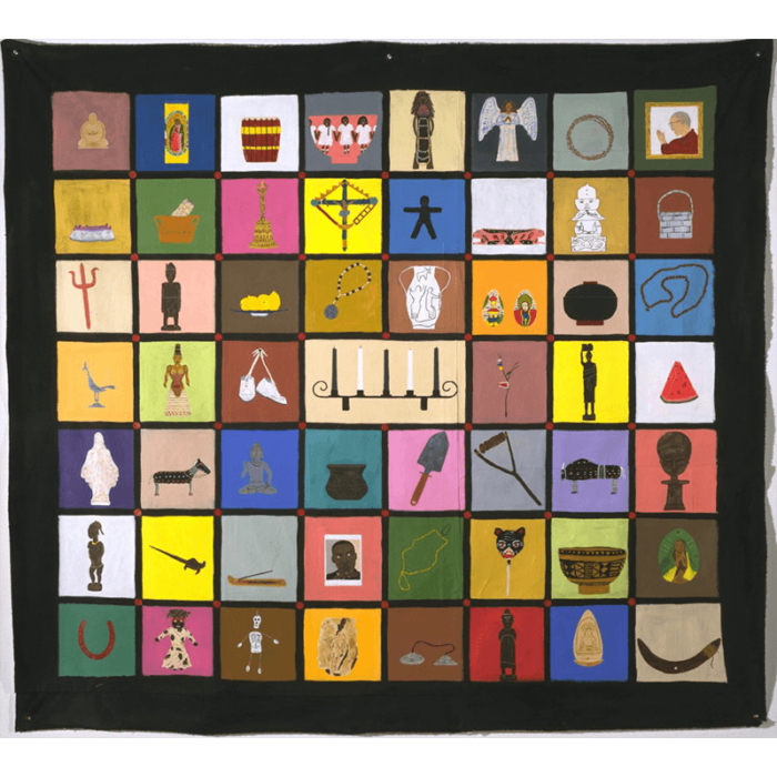 Quilt-of-my-altar- Acrylic-on-canvas 82-x-88-Jonathan-Parker